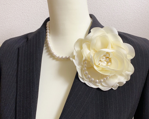 コサージュ ブローチ カメリア フォーマル 卒業 結婚式 入学式