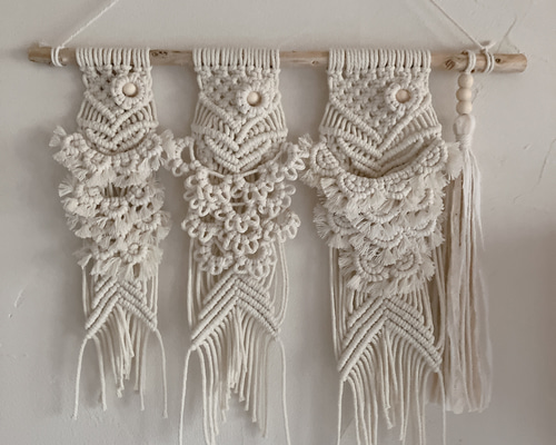 マクラメ 鯉のぼり タペストリー 3匹Ver. boho 北欧 こどもの日