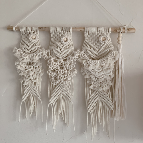 マクラメ 鯉のぼり タペストリー 3匹Ver. boho 北欧 こどもの日