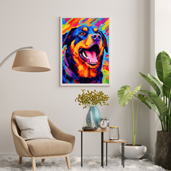 【Heavenly Life（天ノ国） - ロットワイラー犬 No.4】アートポスター 犬の絵 犬の絵画 7枚目の画像