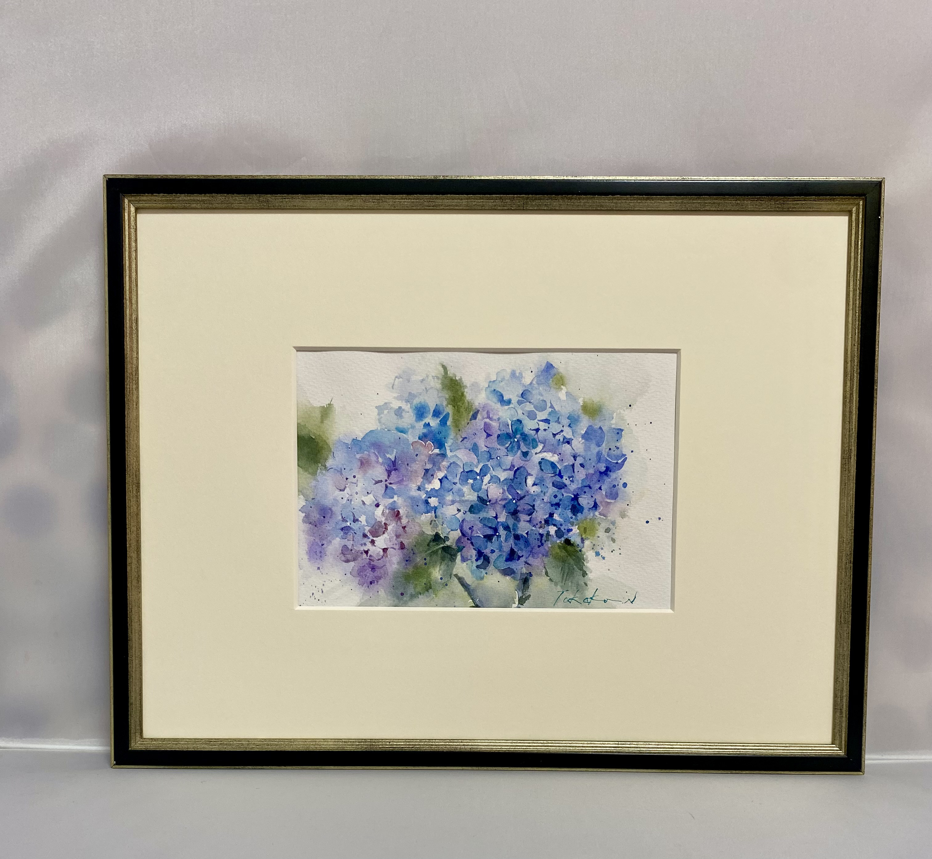 209）原画 あじさい 水彩画 絵画 マグリット0125 通販 17291123
