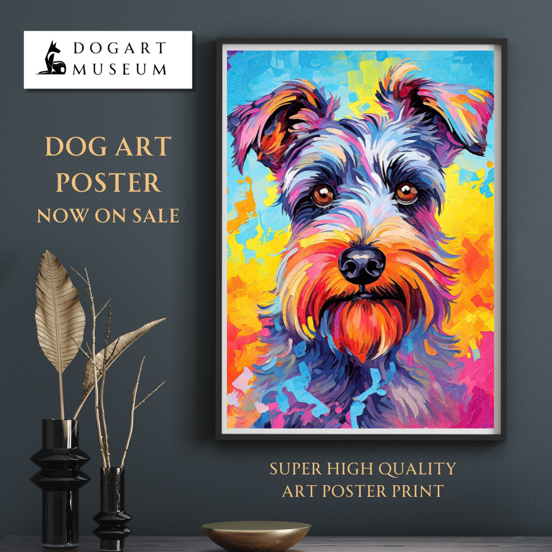 シュナウザー 原画 絵画 美術品 フェルメール オマージュ 犬の絵 犬 犬雑貨