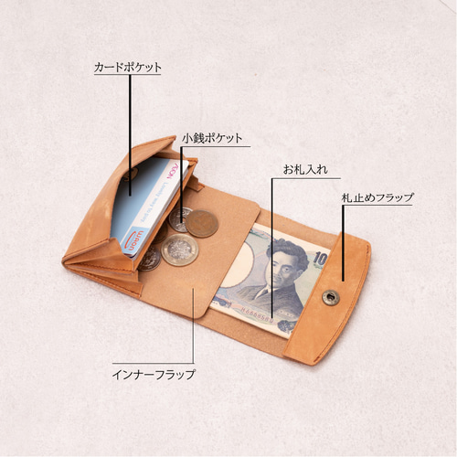 超早割り】 お札を折らない極小サイズ＋軽い 経年劣化が楽しめる