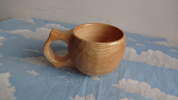 　ヒノキの一木彫りコーヒーカップ. 11枚目の画像