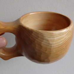 　ヒノキの一木彫りコーヒーカップ. 9枚目の画像