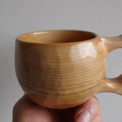 　ヒノキの一木彫りコーヒーカップ. 10枚目の画像