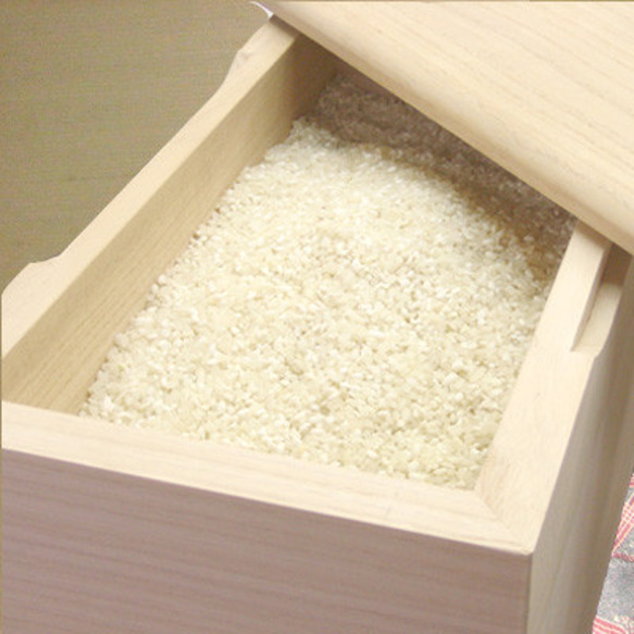 桐製 米びつ 20kgサイズ 無地 16枚目の画像