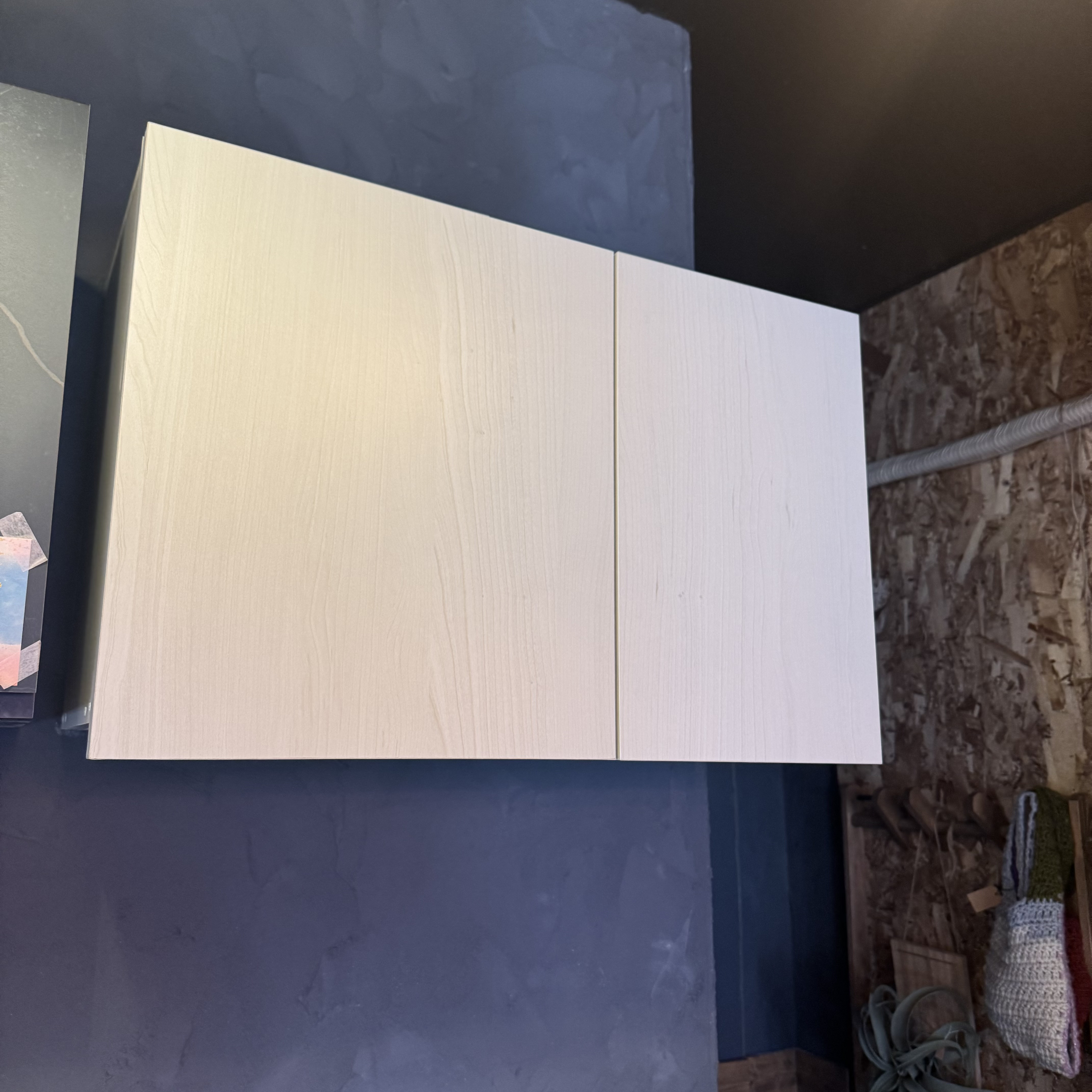 【オーダー可】シンプルモダン/タオルストッカー/メラミン扉設定有り