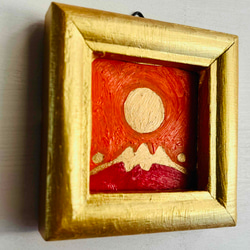 直径25㎝「朝の空 2025-2」油彩・絵画・原画・丸形・アートパネル N