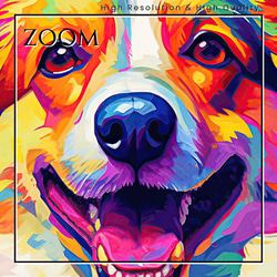 【Heavenly Life（天ノ国） - ウェルシュコーギー犬 No.2】アートポスター 犬の絵 犬の絵画 3枚目の画像