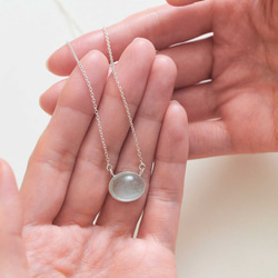 ころんとしたアクアマリンのネックレス(Silver950/天然石)ラッピング無料 3枚目の画像