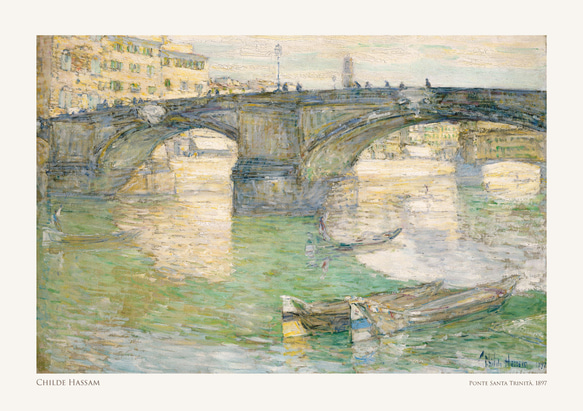 チャイルド・ハッサム Ponte Santa Trinita 橋 アートポスター 絵画 アートパネル AP284 5枚目の画像