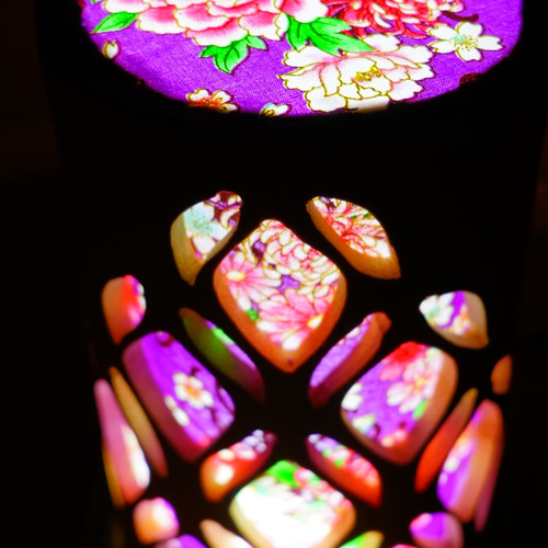 ◇両面彫◇竹灯り・竹あかり・竹灯籠 ～～ 癒しの灯り 華衣ライン☆花  