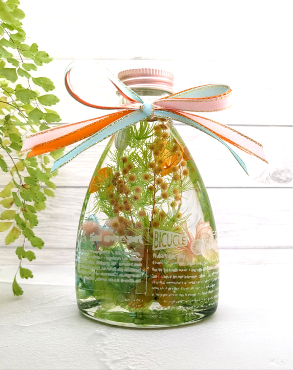 ビタミンカラーの ミモザハーバリウム  プレゼント ホワイトデー 入学祝い  卒業祝い 就職祝い 母の日 2枚目の画像