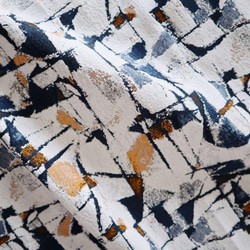 ジャガード織り生地 ゴンブラン織り 油絵感 几何学模様 1枚目の画像
