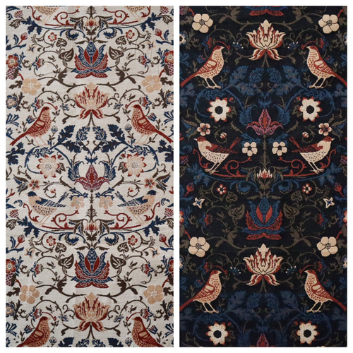 花鳥柄 ゴブラン織り生地 ジャガード織り 生地 Grace's Fabric 花鳥柄 ゴブラン織り生地 ジャガード織り 生地 Grace's Fabric
