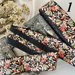 30cm  インド刺繍リボン  シルク　花柄 3枚目の画像