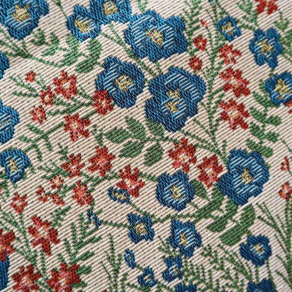 お花柄 ゴブラン織り生地 ジャガード織り ボタニカル柄 9枚目の画像