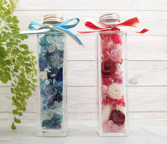 バラのボトルフラワー ハーバリウム プレゼント ギフト シンプル 6枚目の画像