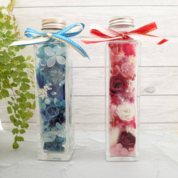 バラのボトルフラワー ハーバリウム プレゼント ギフト シンプル 1枚目の画像