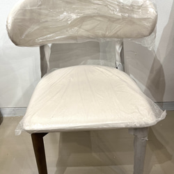 ダイニングチェア モダン 椅子 おしゃれ かわいい アッシュ無垢材 密度45D 高反発スポンジ リネン ch-741 1枚目の画像