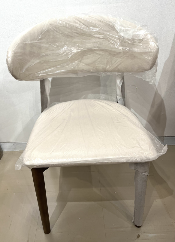 ダイニングチェア モダン 椅子 おしゃれ かわいい アッシュ無垢材 密度45D 高反発スポンジ リネン ch-741 1枚目の画像