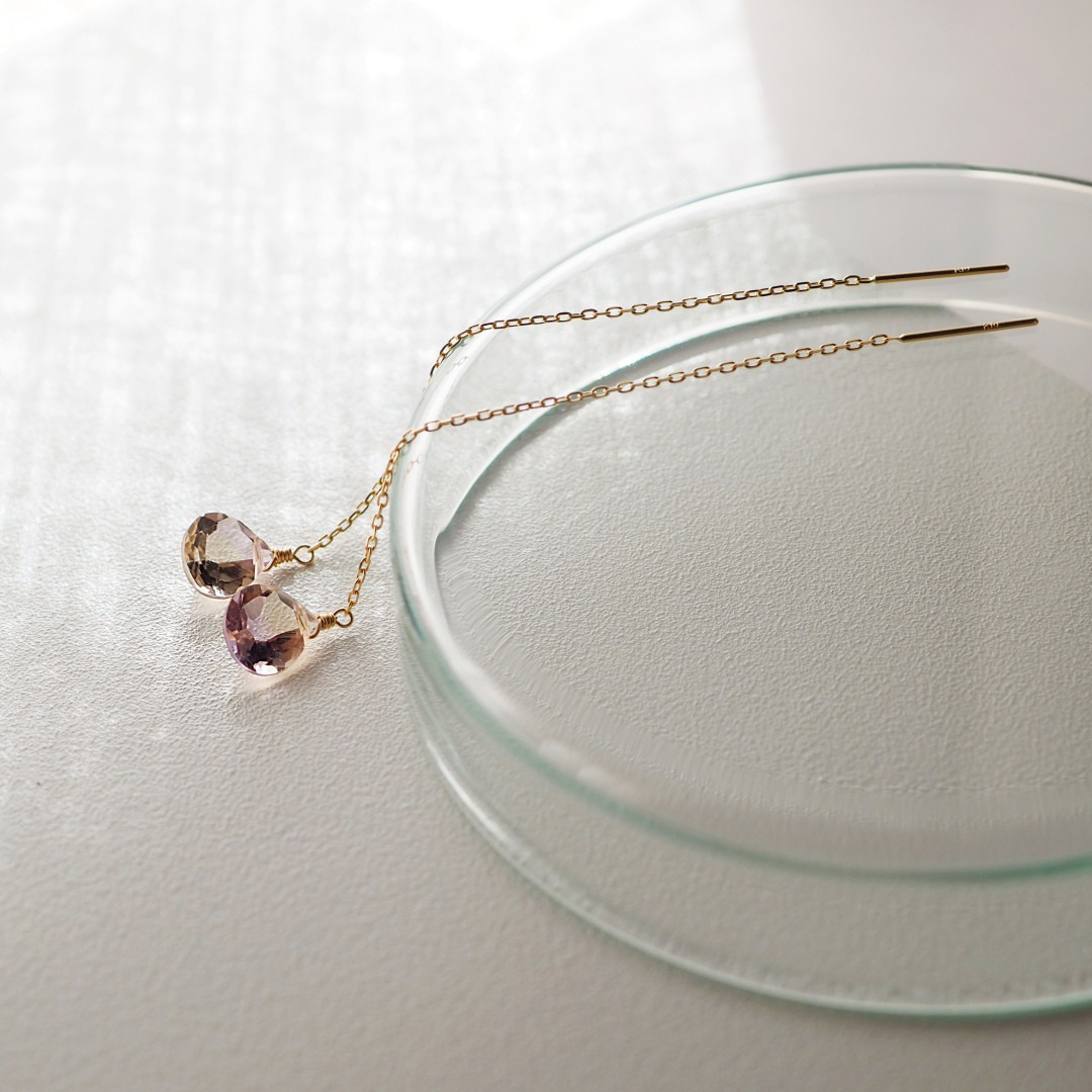 K10 / アメトリンピアス（AL） / 送料無料