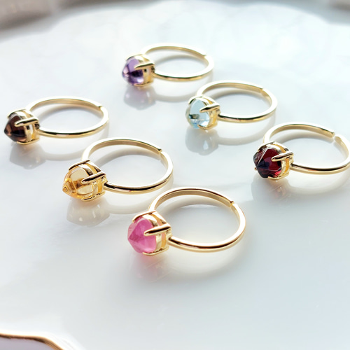 ブルーカルセドニー リング シュガーローフカット 15号 受注製作