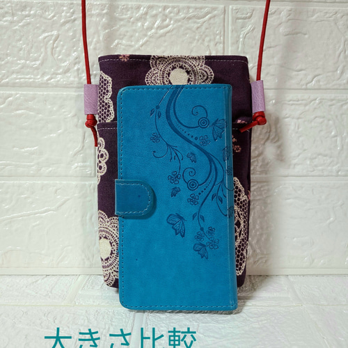 ハンドメイド スマホポシェット ショルダーバッグ サコッシュ 花柄 