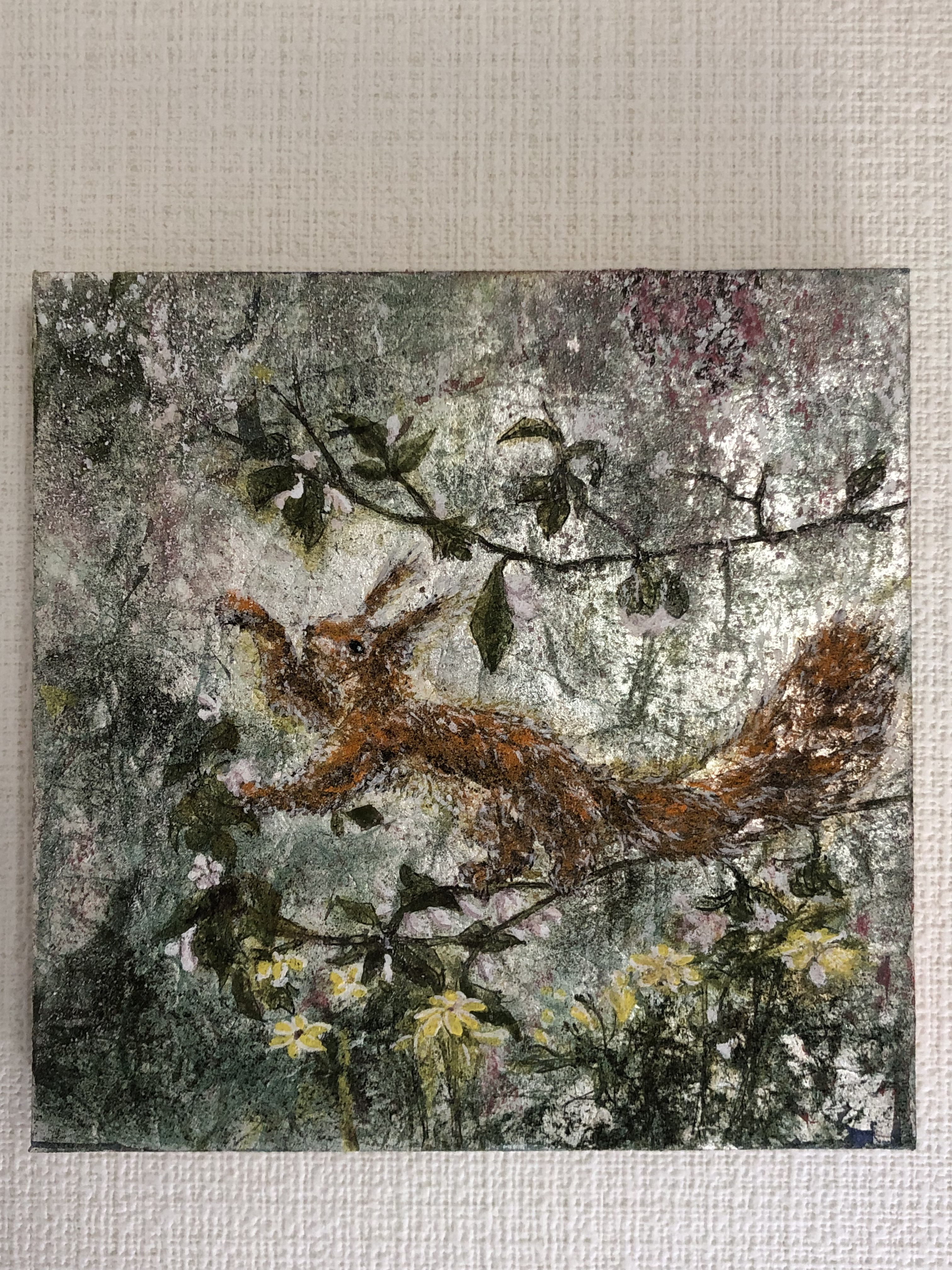 絵画 水彩画クジャクサボテン(原画)