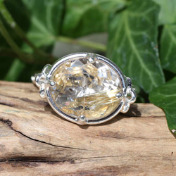 高千穂産天岩戸水晶 エイトスターカット リング 2.3ct シルバー18KGP