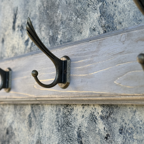 フランスアンティーク 木製ウォールフック ハンガー シャビー シック