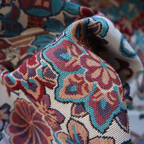 アンティーク調花柄 ゴブラン織り生地 ジャガード織り 生地 Grace's