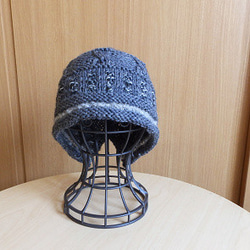 ✨新作✨ ⛄⛄ 厚地の暖か手編みニット帽子⛄⛄ 【送料無料】防寒対策　 バラクラバ　冬 2枚目の画像