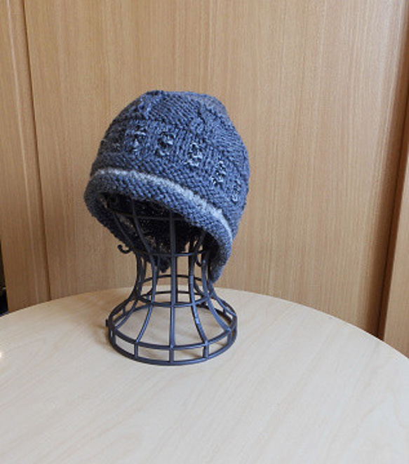 ✨新作✨ ⛄⛄ 厚地の暖か手編みニット帽子⛄⛄ 【送料無料】防寒対策　 バラクラバ　冬 3枚目の画像