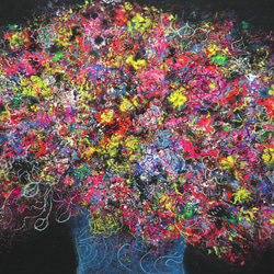 FLOWER」（抽象画風）47x37cm（アートメーター売却済み）） 絵画 tan