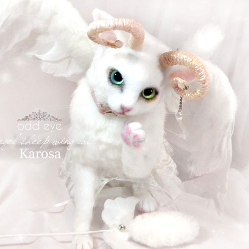エンジェルシープキャット ホワイトウィングキャット 白猫 首輪 エンジェルシープキャット ホワイトウィングキャット 白猫 首輪
