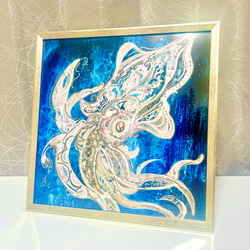 【デジタルアート作品】深海で踊るるsquid 1枚目の画像