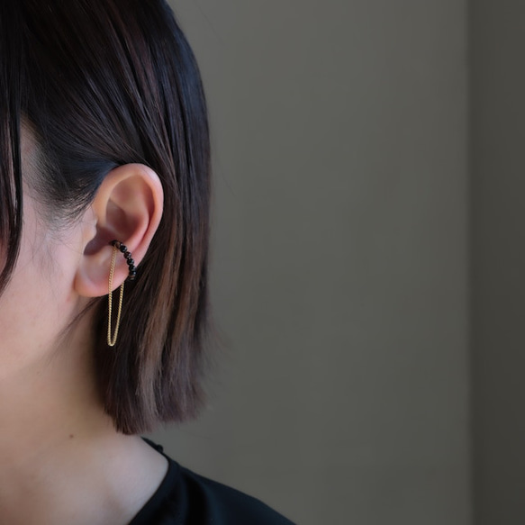 earcuff /気分高まる！オニキス 3枚目の画像