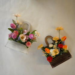 【枯れないお花】春のアレンジメント・バッグ型　母の日　お祝い　インテリア　ギフト　チューリップ 11枚目の画像