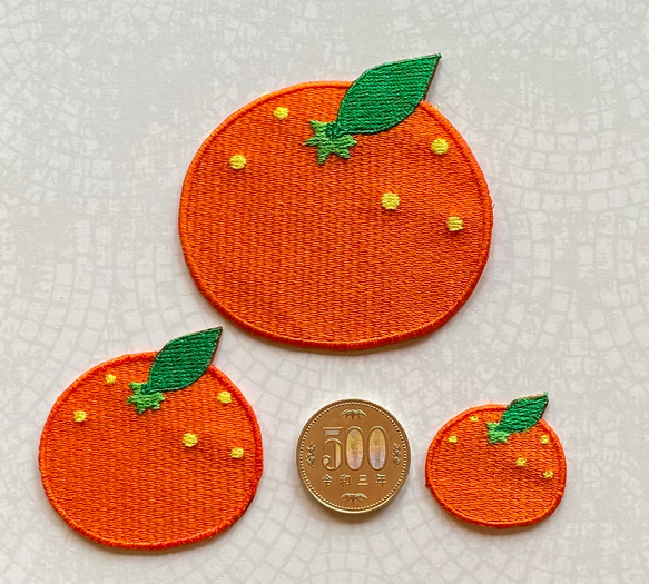 みかん刺繍刺繍ワッペン 小 その他雑貨 shop.kimi 通販 17292401