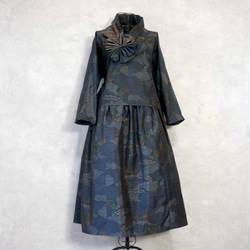 着物リメイク　セットアップ 着物リメイク セットアップ ツーピース 2部式 ハイカット ショート丈