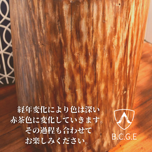 ひのき切株ウッドスツール 短足・丸太サイドテーブル・無垢無塗装・オーガニック 5枚目の画像