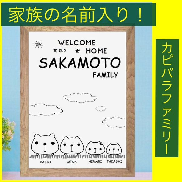 No.466 ファミリーバースデーポスター　⭐️オーダーメイド⭐️ ポスター  ギフト　記念日　誕生日　プレゼント 7枚目の画像