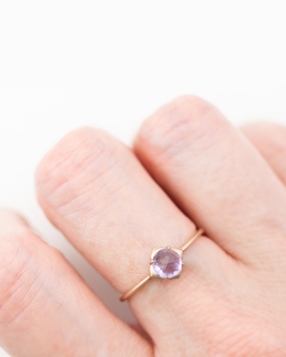 K10 Hanamizuki Ring / Pink Amethyst 5枚目の画像