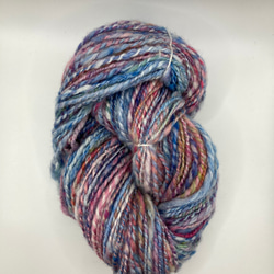 手紡ぎ毛糸カラフルmix️ 2枚目の画像