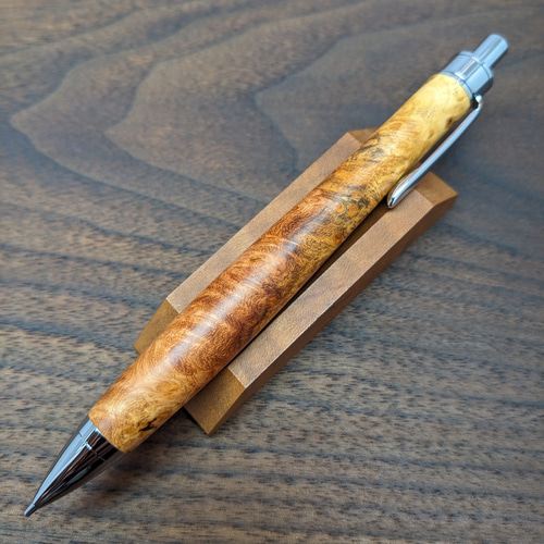 新作】花梨瘤杢 紅白 シャープペンシル No.422 ペン・筆記用具 工房