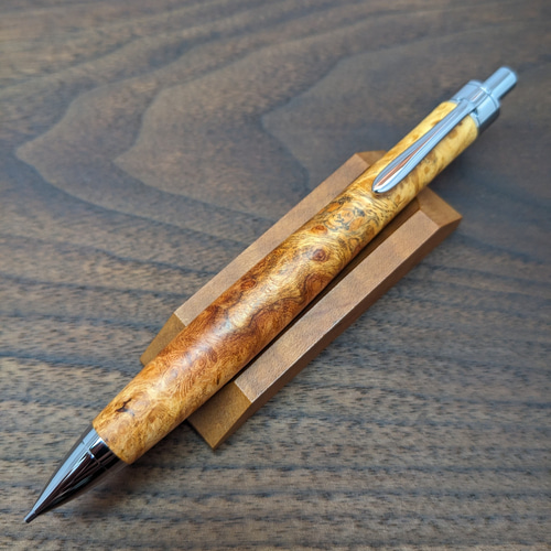 新作】花梨瘤杢 紅白 シャープペンシル No.422 ペン・筆記用具 工房