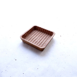 豆我谷盆 胡桃 9×9×2cm ナチュラル お盆 トレイ 木地盆 豆皿 6枚目の画像