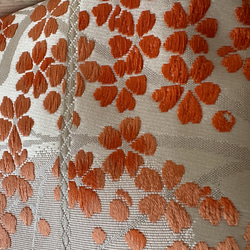 ◆30%off◆絹の帯と帯締めのバッグ　舞桜文柄　帯リメイク224AB 7枚目の画像